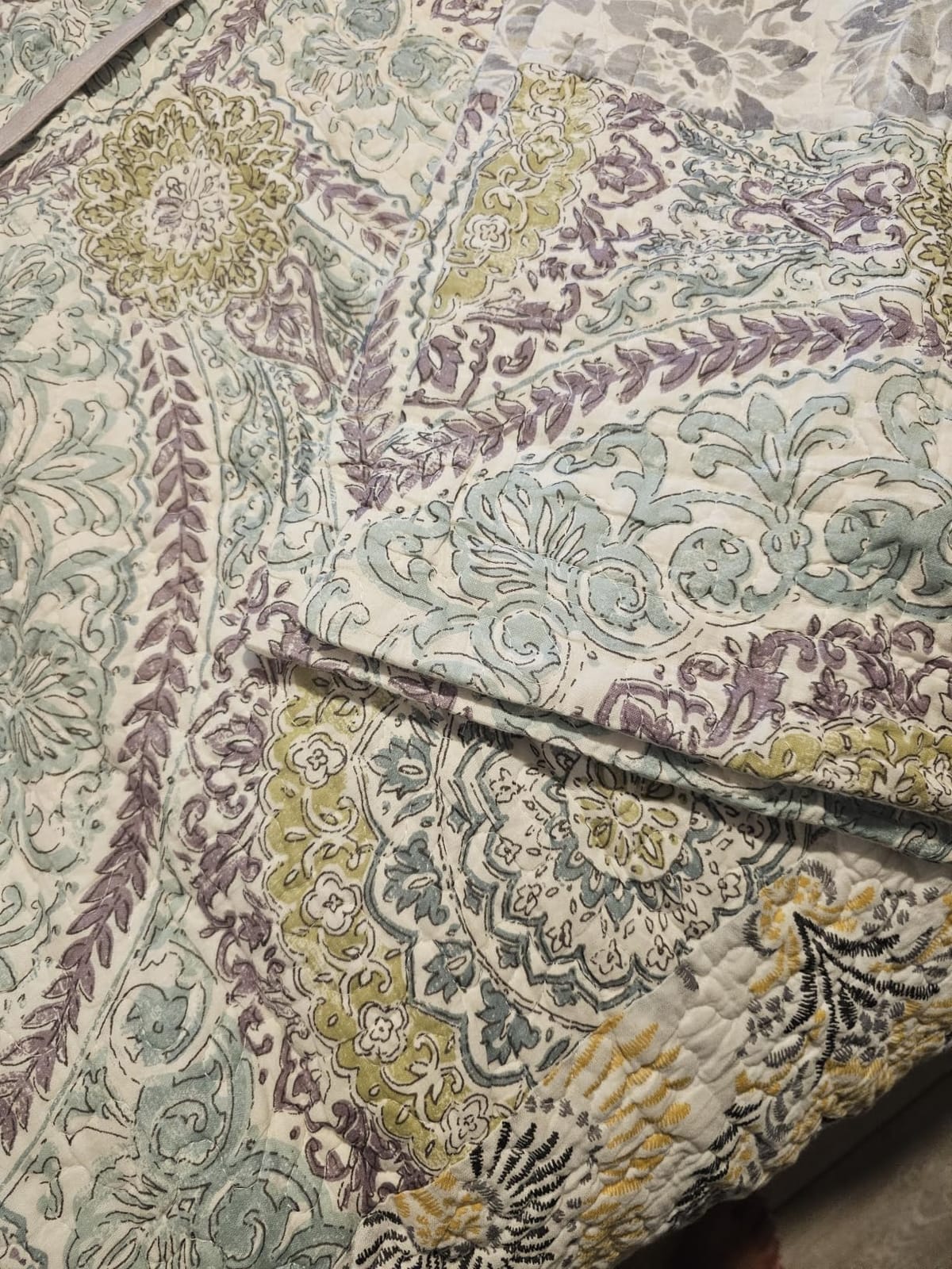 Secgo Queen Comforter Set for Bed - 100% Cotton Quilts Queen Size, Green, Sage Bedspreads (90 * 98 Inch) with 2 Pillow Shams, Patchwork Reversible Lightweight Bedding customer photo 1