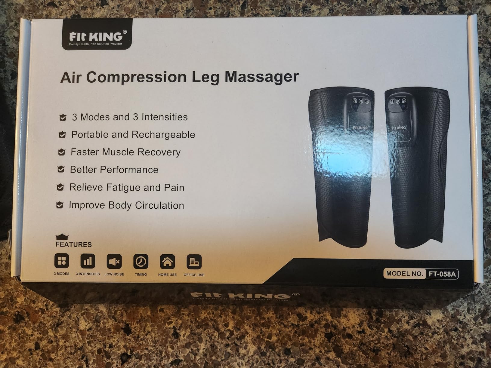 FIT KING Upgraded Cordless Calf Massager for Circulation, Rechargeable Leg Compression Massager for Pain Relief, Relax, Edema & Muscle Recovery, 3 Modes Intensities, Gift for Mom Dad, Athlete customer photo 2