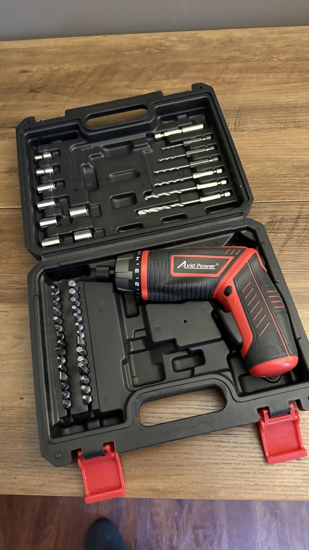AVID POWER 4V Electric Cordless Screwdriver Set 5.65Nm 37 Bits with Case customer photo 1
