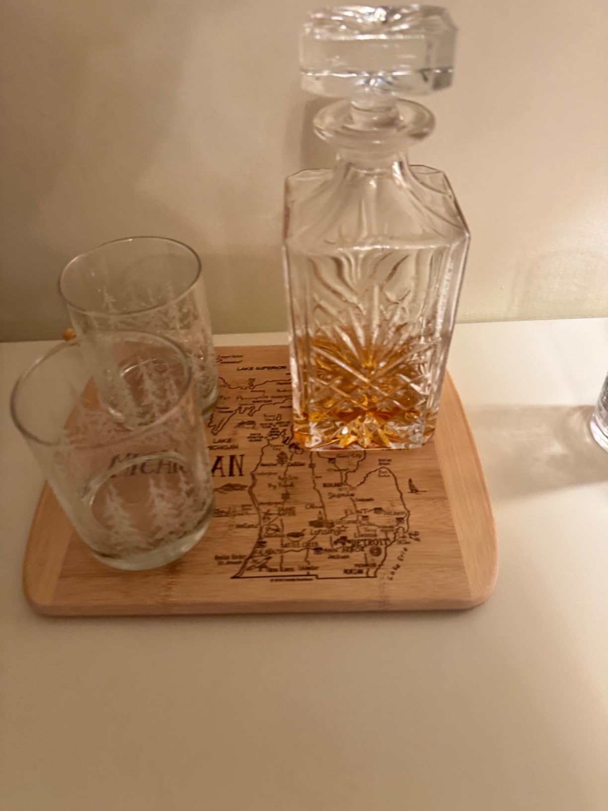 Whiskey Decanter With Glass Stopper ,25 oz Liquor Decanter For Alcohol , Wine , Scotch , Brandy or Bourbon Decanter , Lead-Free Crystal Decanter customer photo 1