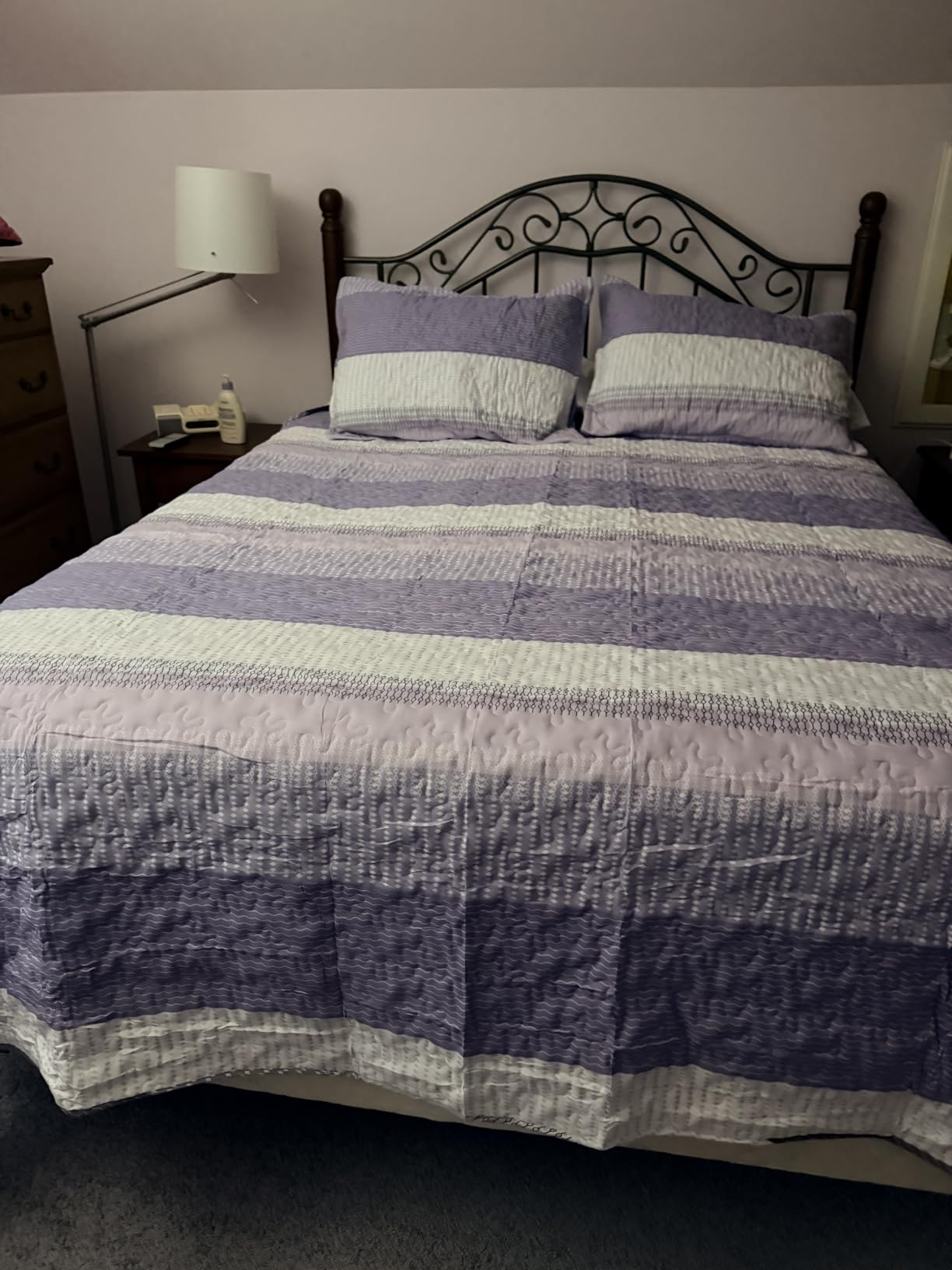 Andency King Quilt Set Sage Green, 3 Pieces Soft Bedspreads & Coverlets Set | Mint Green Lightweight Patchwork Striped Quilted All Seasons Bedding Sets (1 Quilt, 2 Pillow Shams) customer photo 2