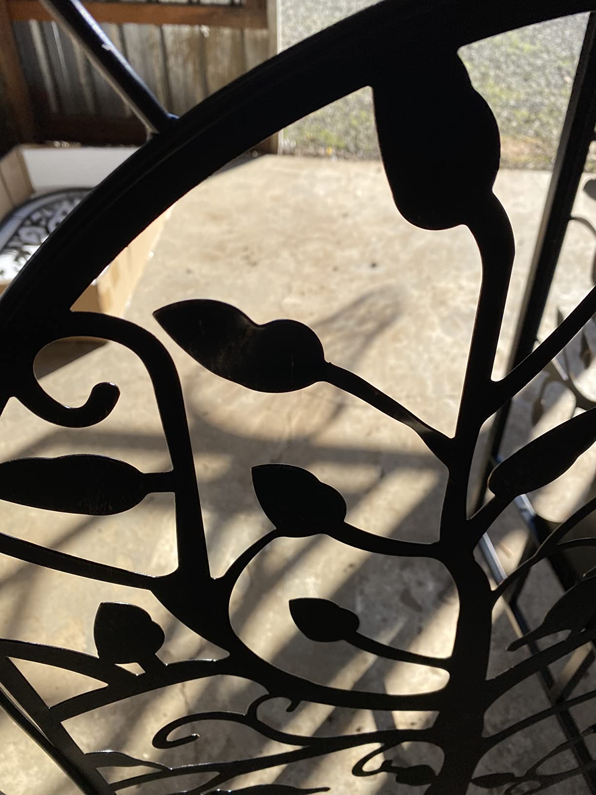 Plow & Hearth Metal Tree of Life Arched Garden Arbor with Gate | 7 feet Tall Laser-Cut Design | Plant Support for Heavy Vines | Landscape Focal Point | Iron Steel customer photo 1
