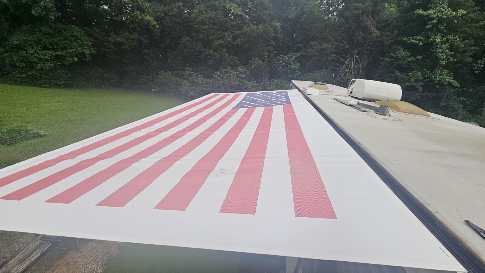 RV Awning Fabric Replacement for Motorhome Camper Trailer Canopy Fabric customer photo 1