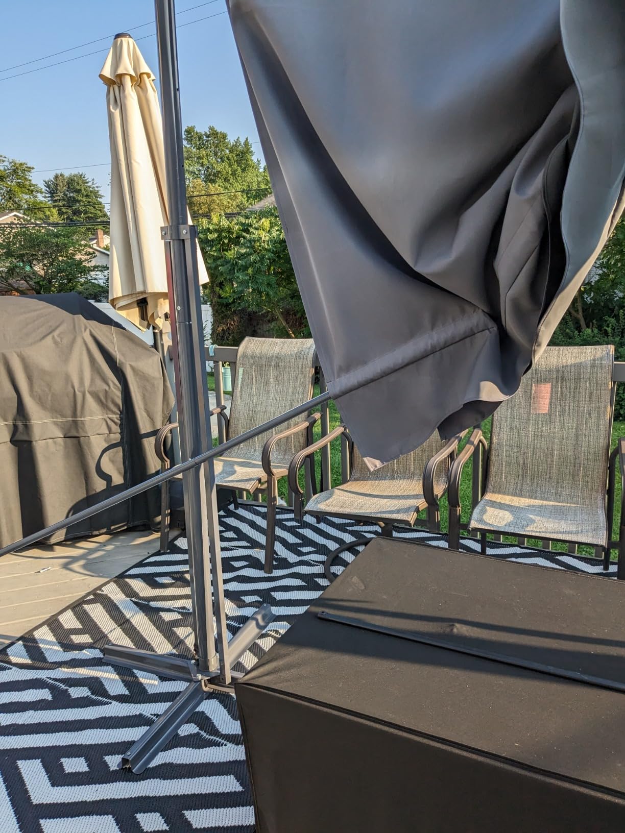 Free Standing Retractable Awning 10'x10' Patio Awning Outdoor Sun Shade Shelter for Patio Deck Yard with UV Protection and Easy Crank Opening customer photo 2