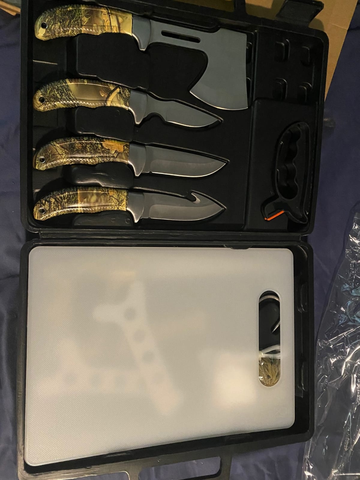 GVDV 14 Piece Hunting Knife Set, Field Dressing Game Processing Kit for Men | Complete Butcher Gear Kit, Hunting Accessory as Christmas Gift for Hunters, Includes Axe, Gut-hook Skinner, Ribcage Spreader customer photo 1