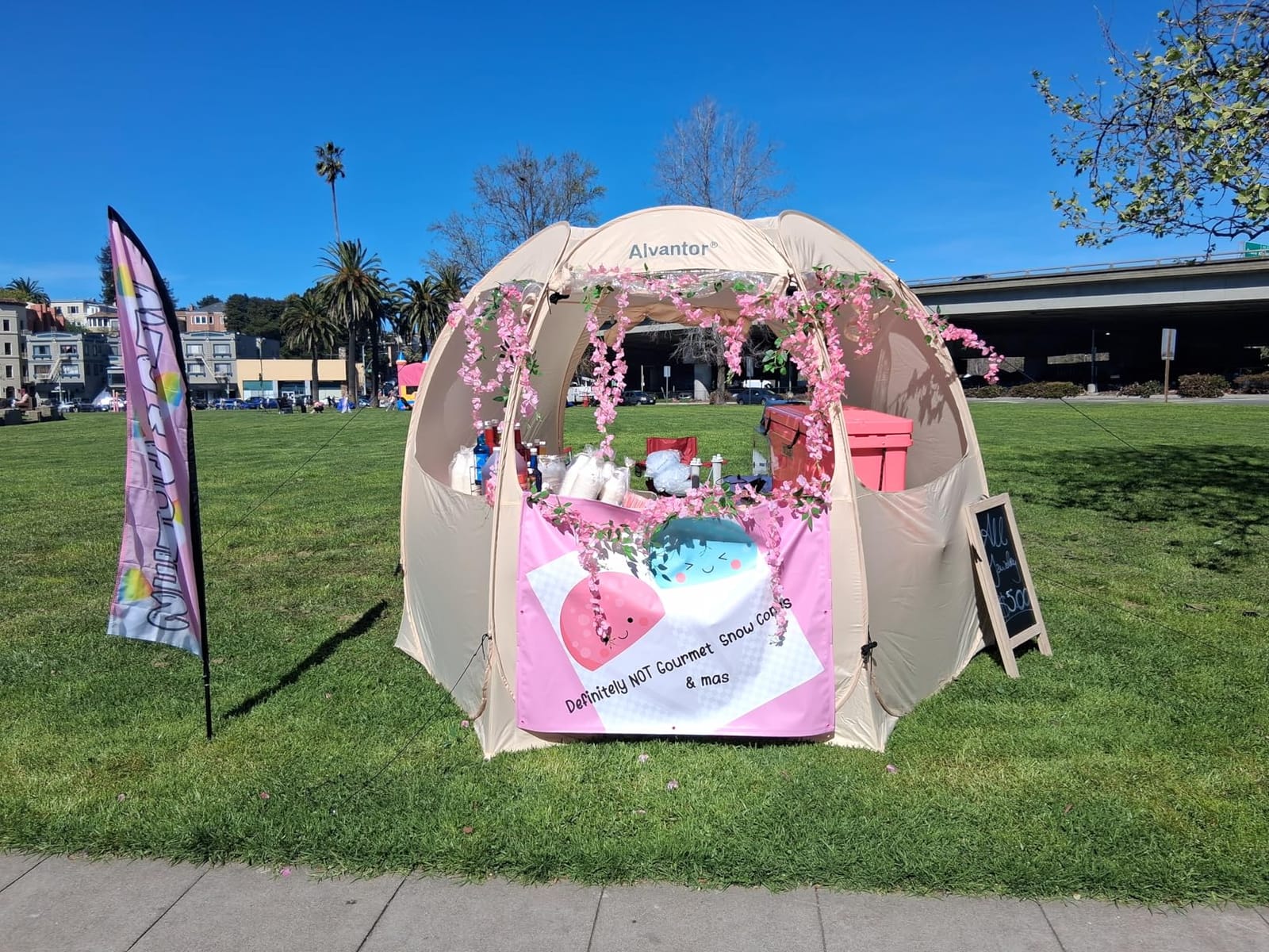 Alvantor Pop Up Canopy Tent - Vendor Booth Event Tent - Pop Up Canopy for Commercial Activity - Camping Gazebos - Beige customer photo 2