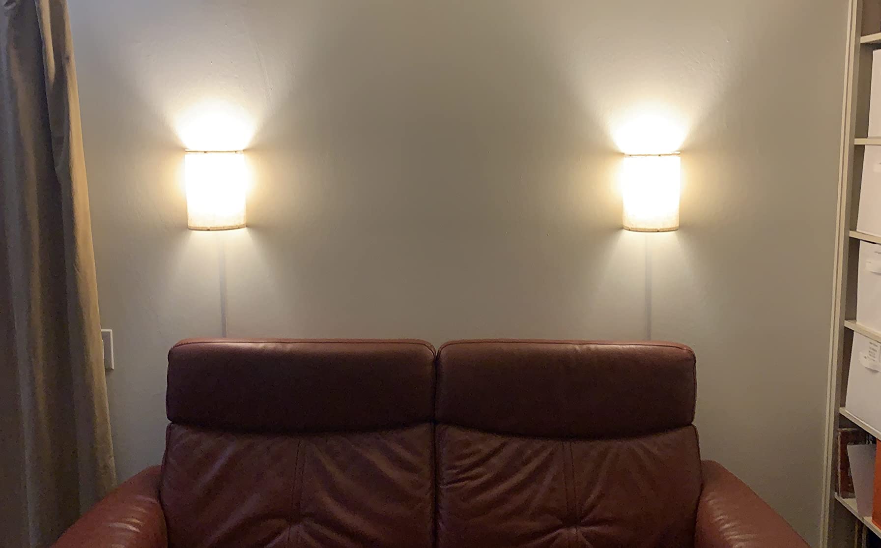 AVV Wall Sconces Set of Two, Wall Lamp Plug in with On/Off Switch, 2700K 4000K 5000K Selectable, Wall Lights for Bedroom, Living Room, Wall Decor for Bedroom, Fabric Linen Lamp Shades customer photo 1