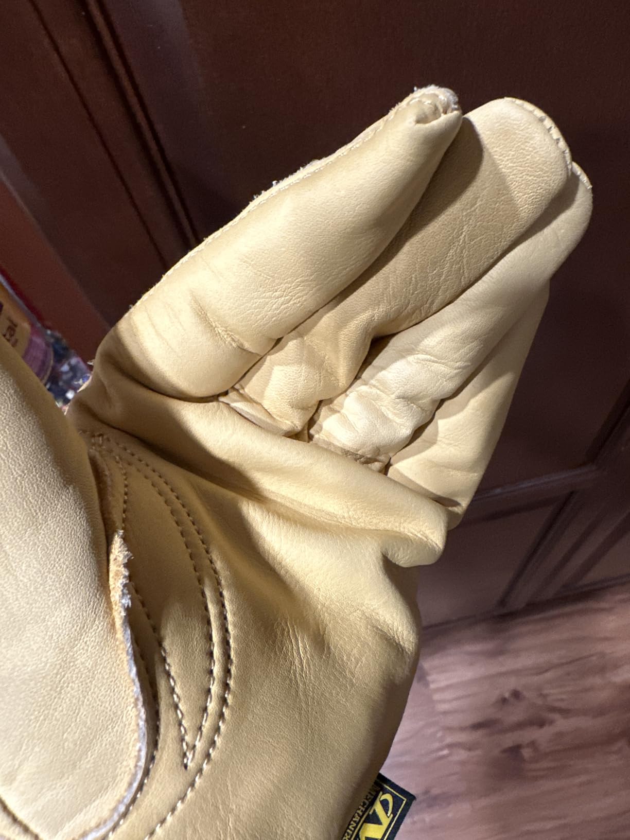 Mechanix Wear Leather Cow Driver Gloves, Tan, X-Large customer photo 1