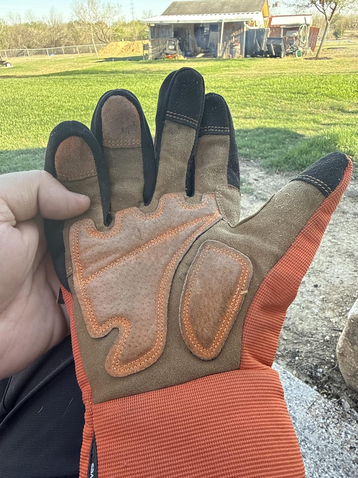 Vgo... Gardening Work Gloves for Men,Thornproof,Touchscreen(SL7475,L) customer photo 1