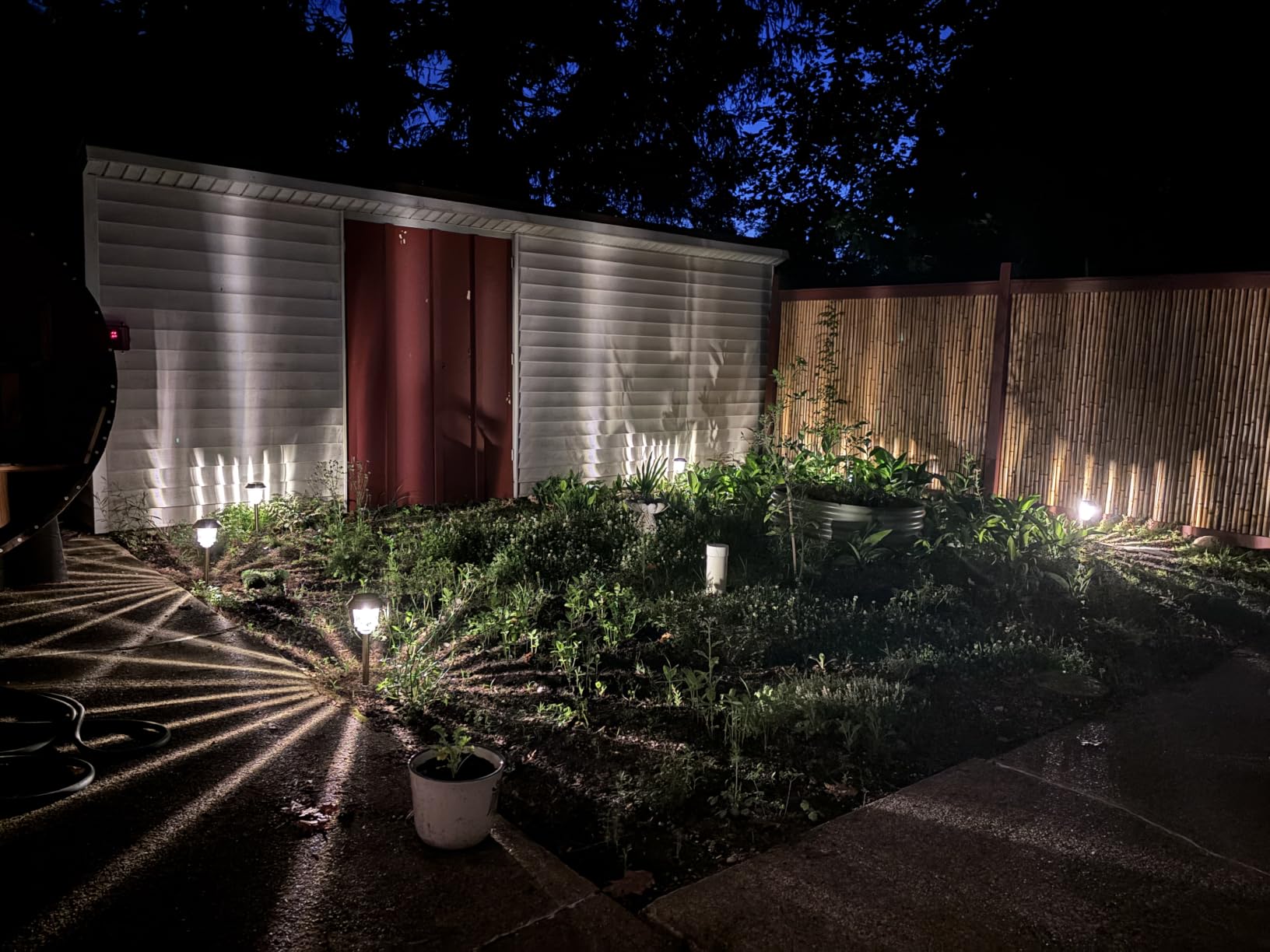 XMCOSY+ Solar Pathway Lights Outdoor, 6 Pack Solar Light Outdoor Waterproof | Stainless Steel & Aluminum 10-40LM Dimmable Warm White for 12H, IP65 Solar Powered Auto On/Off Outdoor Light for Yard Garden customer photo 1