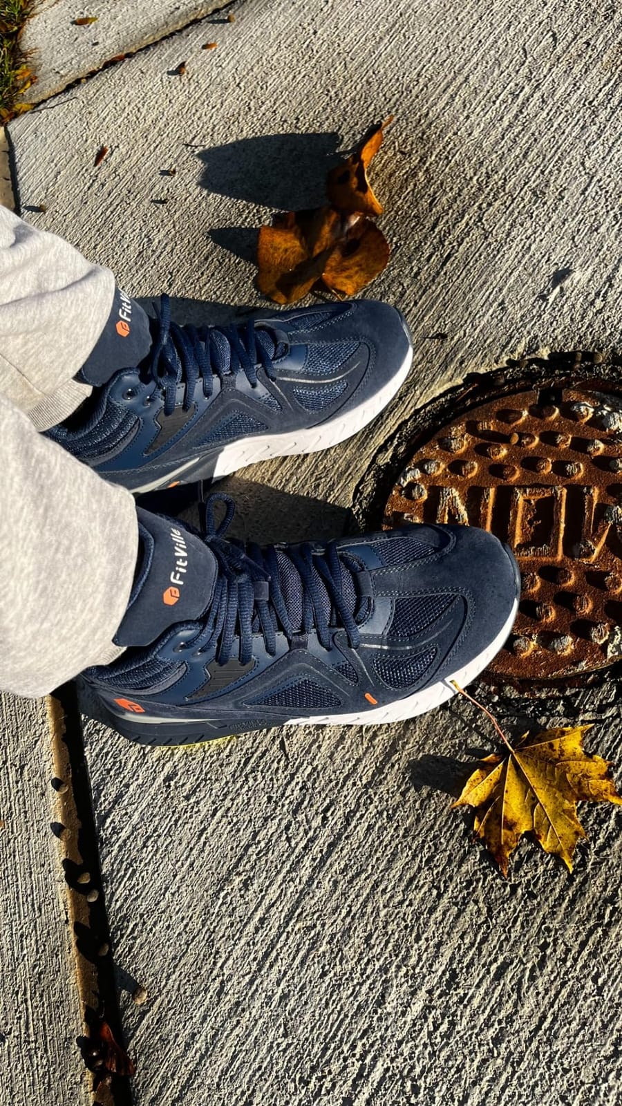 FitVille Wide Basketball Shoes for Men with Flat Feet Extra Wide High-top Sneakers with Ankle Support customer photo 2