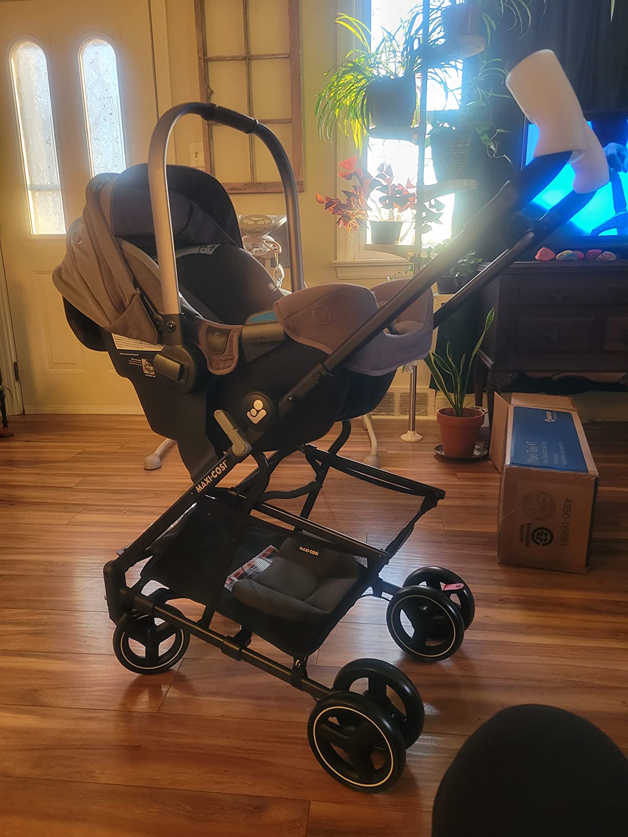 Maxi-Cosi Maxi-Taxi Xt Baby Stroller, Car Seat Caddy, Ultra Compact, Travel System with Ample Storage, Black, customer photo 2