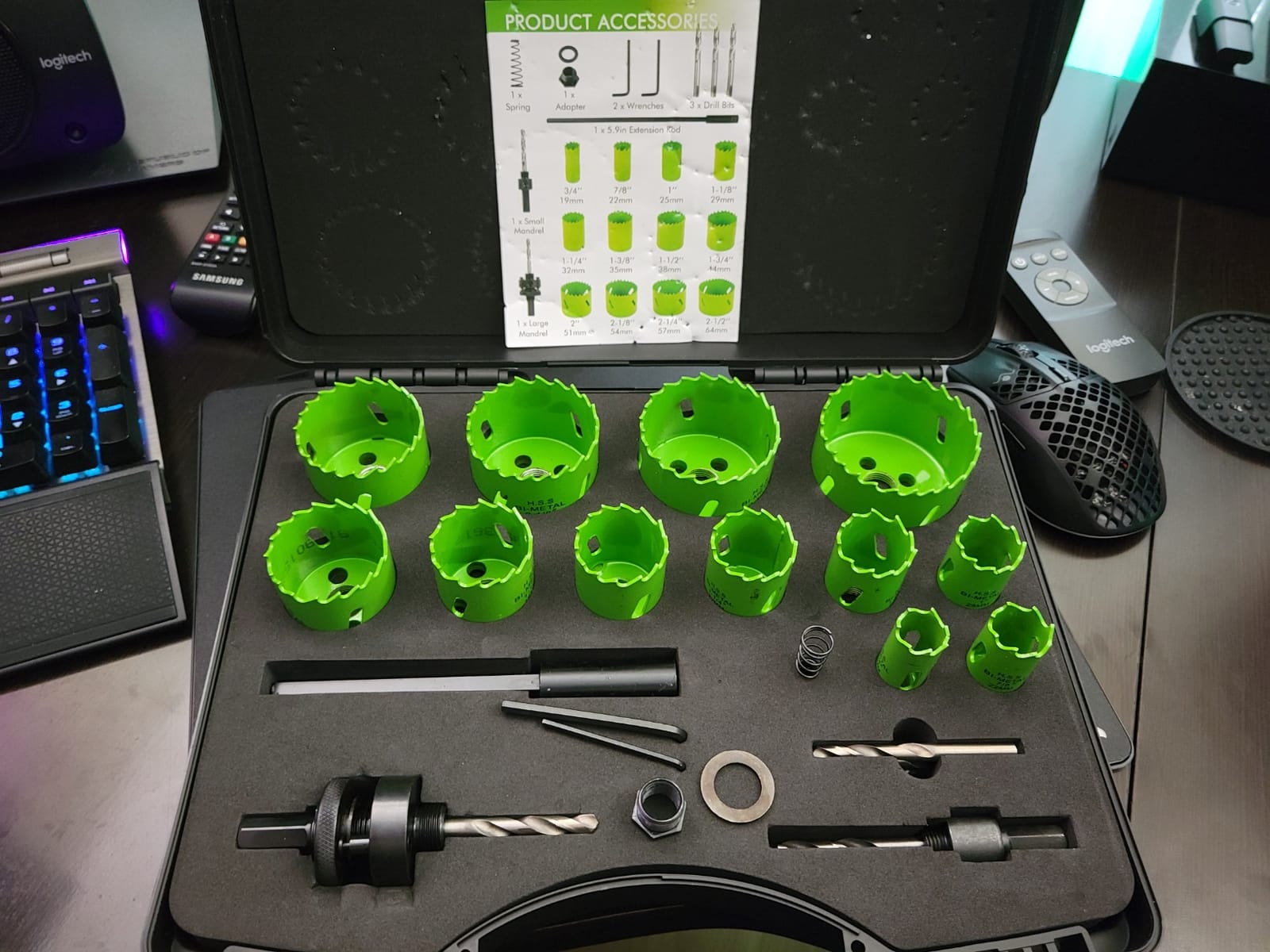 LifeIdeas Bi-Metal Hole Saw Kit, 22PCS Hole Saw Set with 3/4
