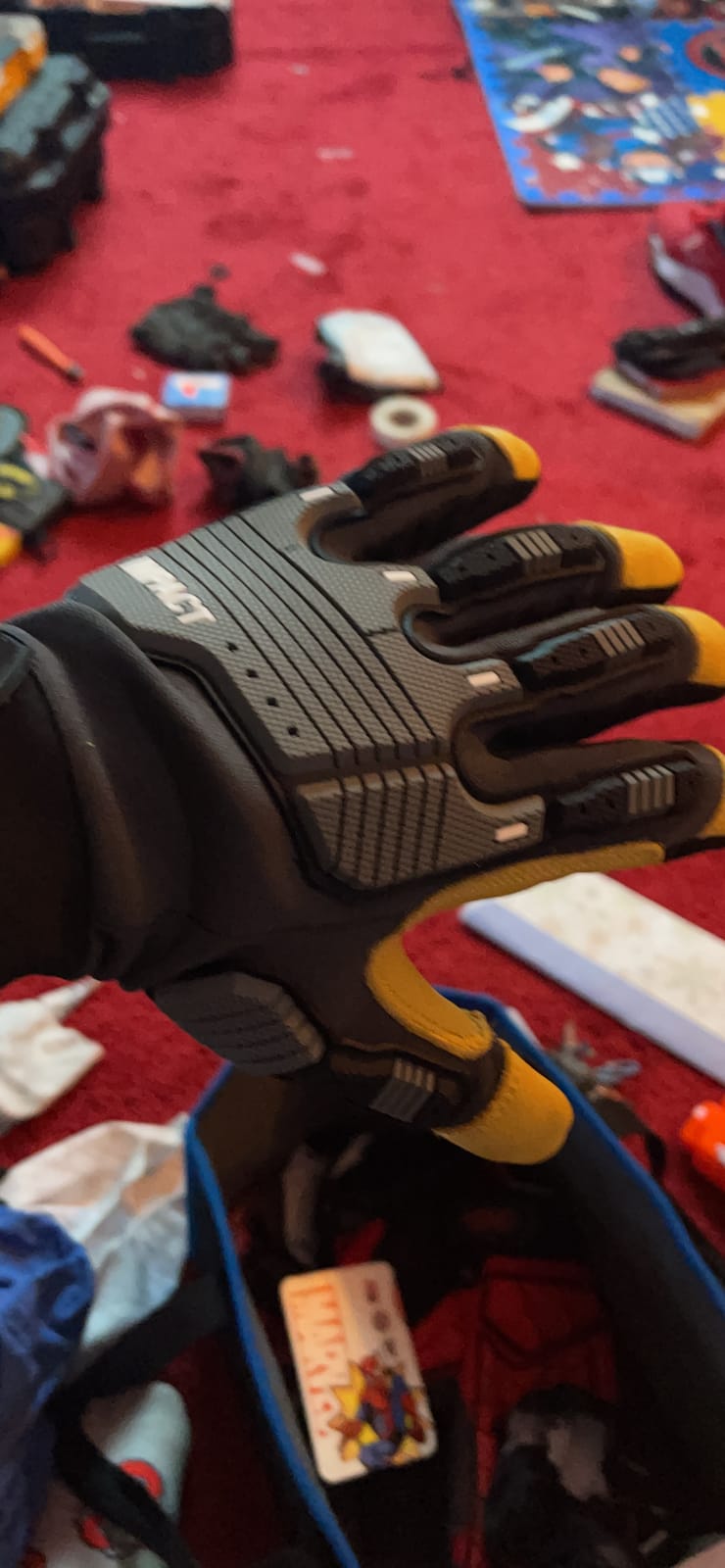 Vgo...…1Pair Leather Heavy Duty Work Gloves,Mechanics Gloves,Impact Resistant, Anti-Vibration, Water-repellent (CA7725) customer photo 2