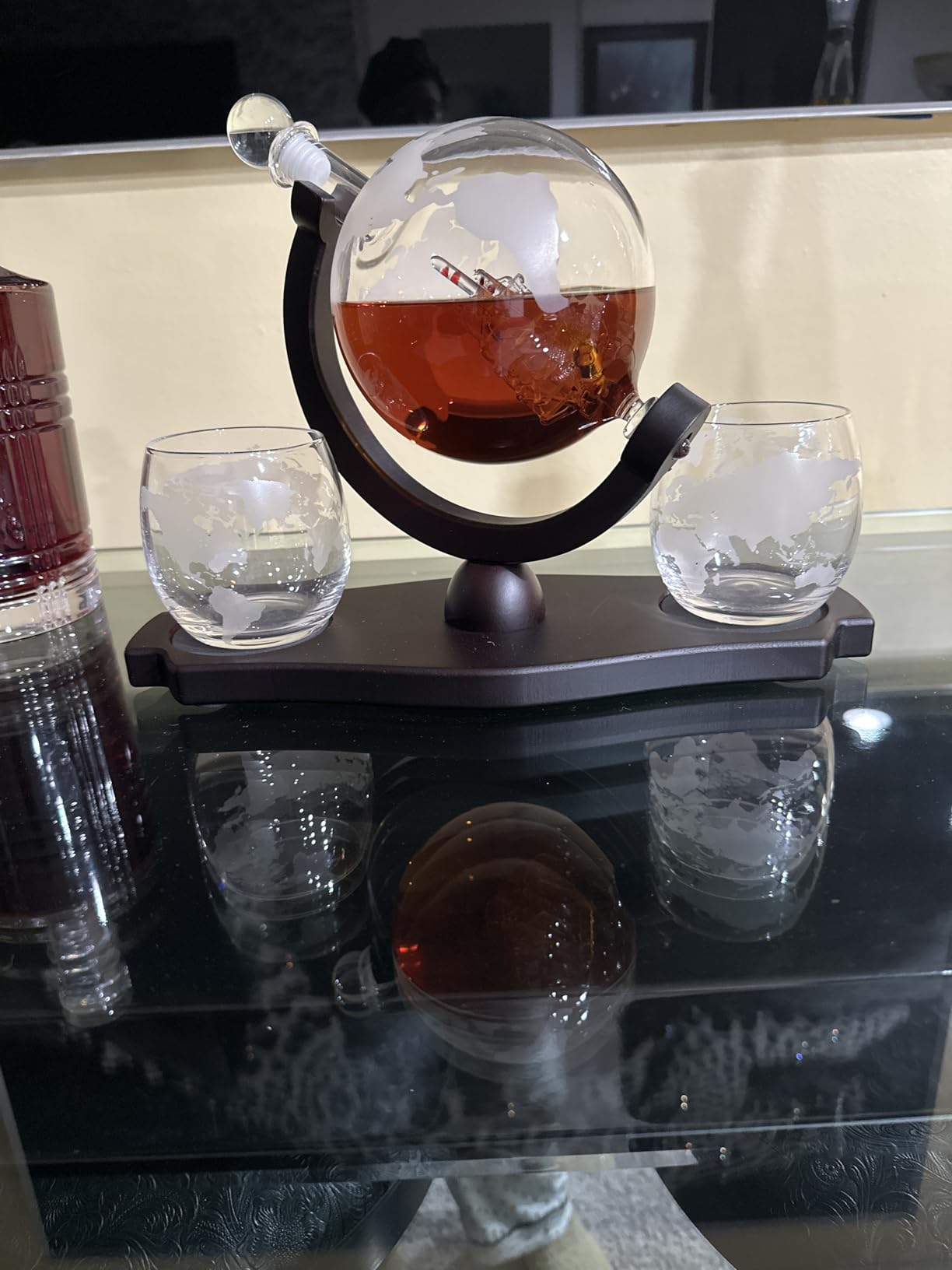 Whiskey Gifts for Men, Whiskey Decanter Set with 4 Glasses in Gift Box by Verolux | Elegant Twisted Design with Glass Stopper - Liquor, Bourbon, Brandy, Gin, Rum, Tequila, Vodka, Cognac customer photo 1