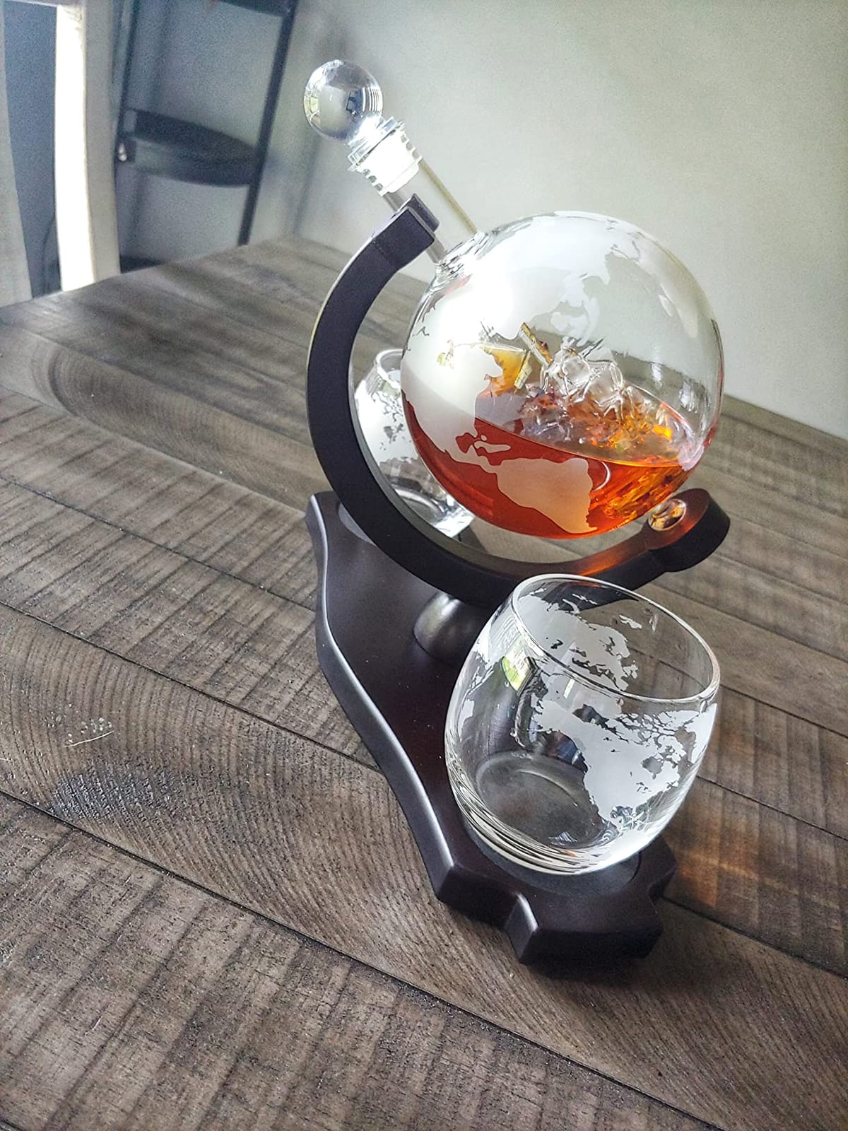 Whiskey Gifts for Men, Whiskey Decanter Set with 4 Glasses in Gift Box by Verolux | Elegant Twisted Design with Glass Stopper - Liquor, Bourbon, Brandy, Gin, Rum, Tequila, Vodka, Cognac customer photo 2