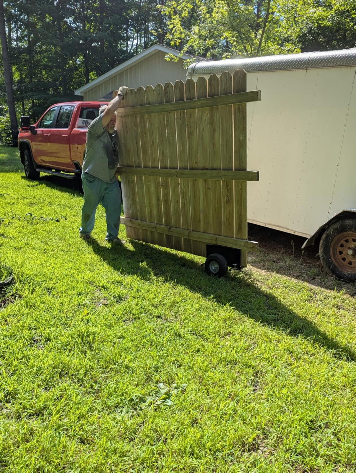 Drywall Cart - Lumber, Wood Paneling, and Plywood Carrier Holds up to 600lbs - Door Dolly with 10-inch Inflatable Wheels by Pentagon Tools (Black) customer photo 1