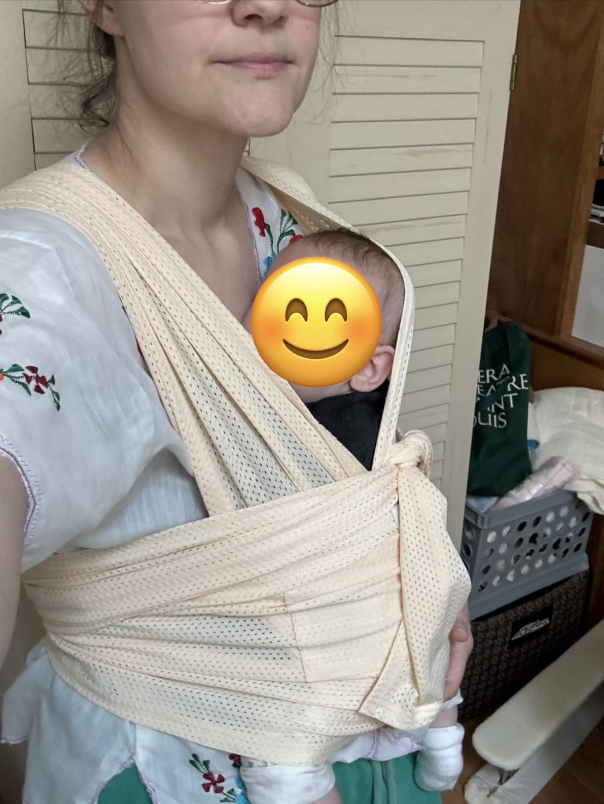 Momcozy Baby Wrap Carrier, Easy-On 2-Piece Design, Newborn to 33 lb customer photo 1