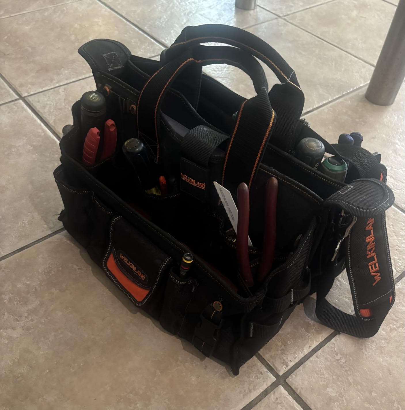 WELKINLAND 19-Pockets Tool Tote,16