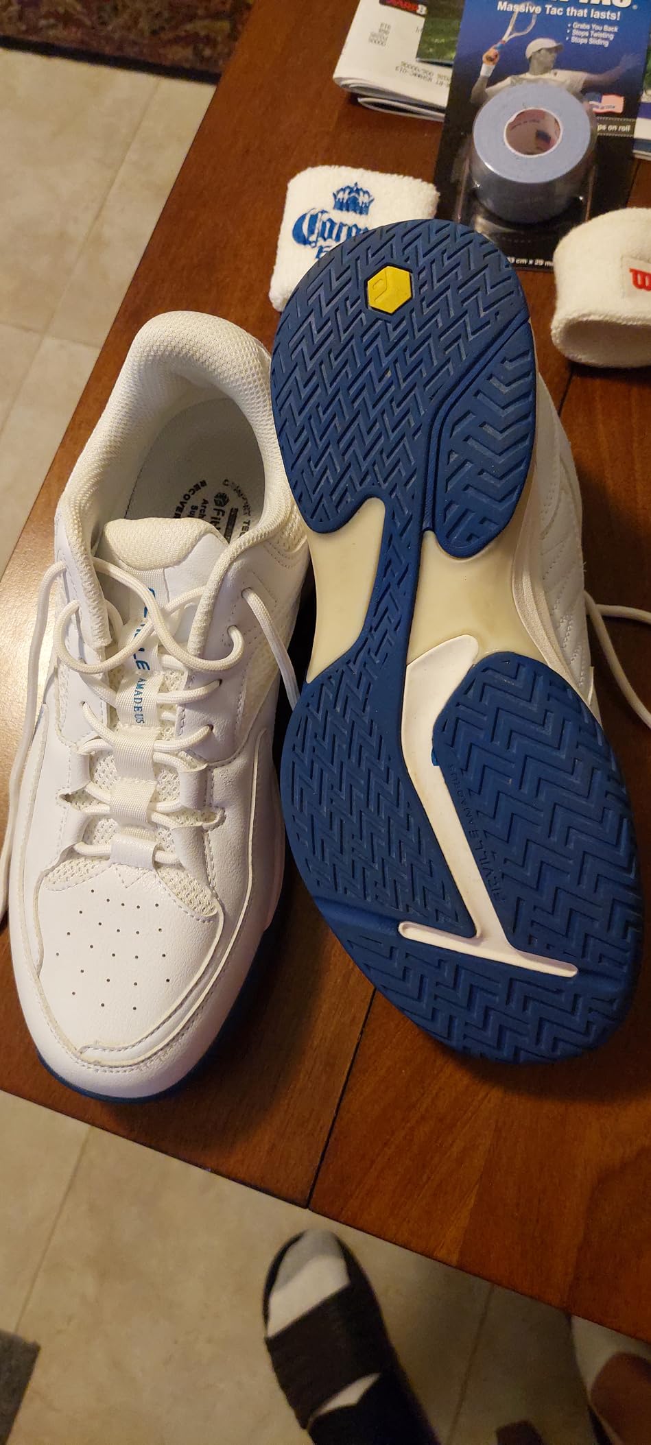 FitVille Men‘s Wide Pickleball Shoes All Court Tennis Shoes with Arch Support for Plantar Fasciitis customer photo 1