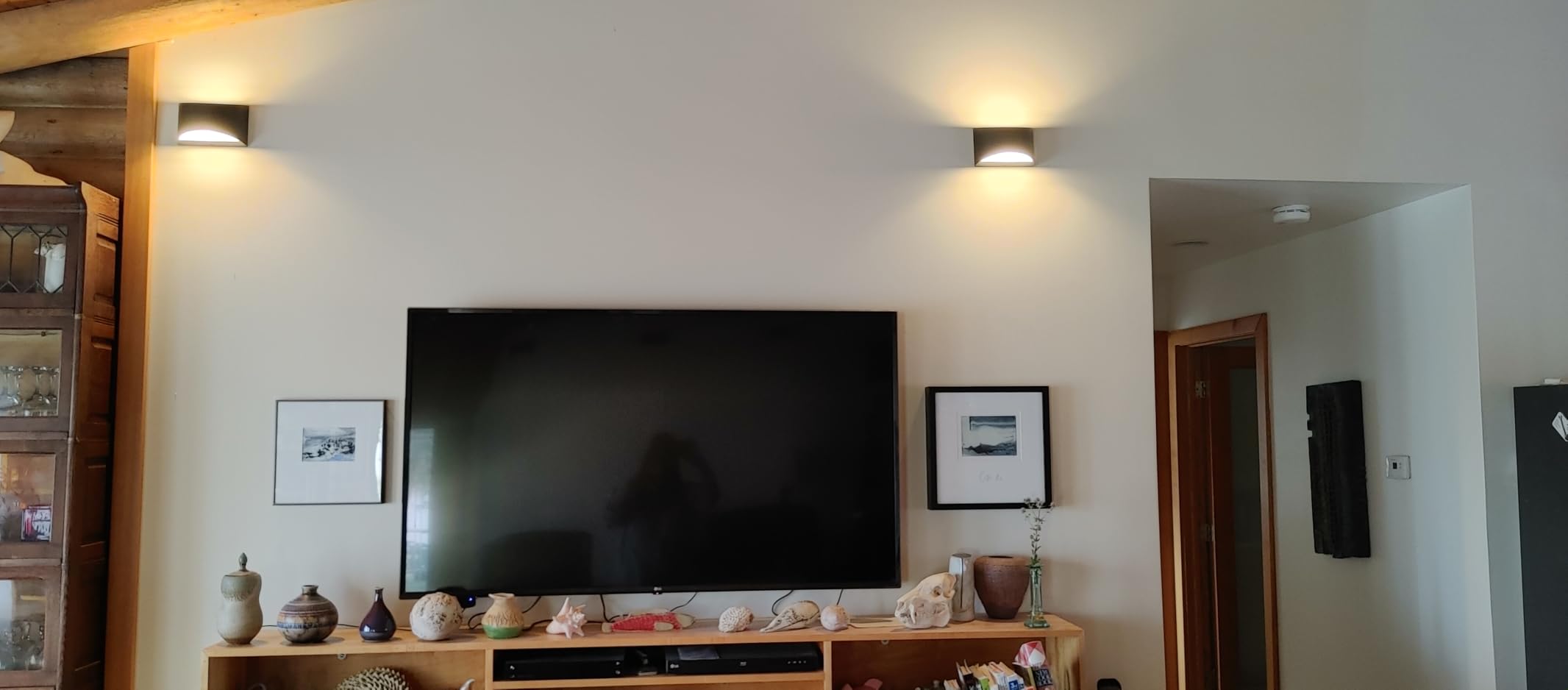 Aipsun Black Modern LED Wall Sconce Hardwired Indoor Wall Lights Set of 2 Up and Down Wall Mount Light for Living Room Bedroom Hallway Corridor Conservatory Warm White 3000K(with G9 Bulbs) customer photo 1