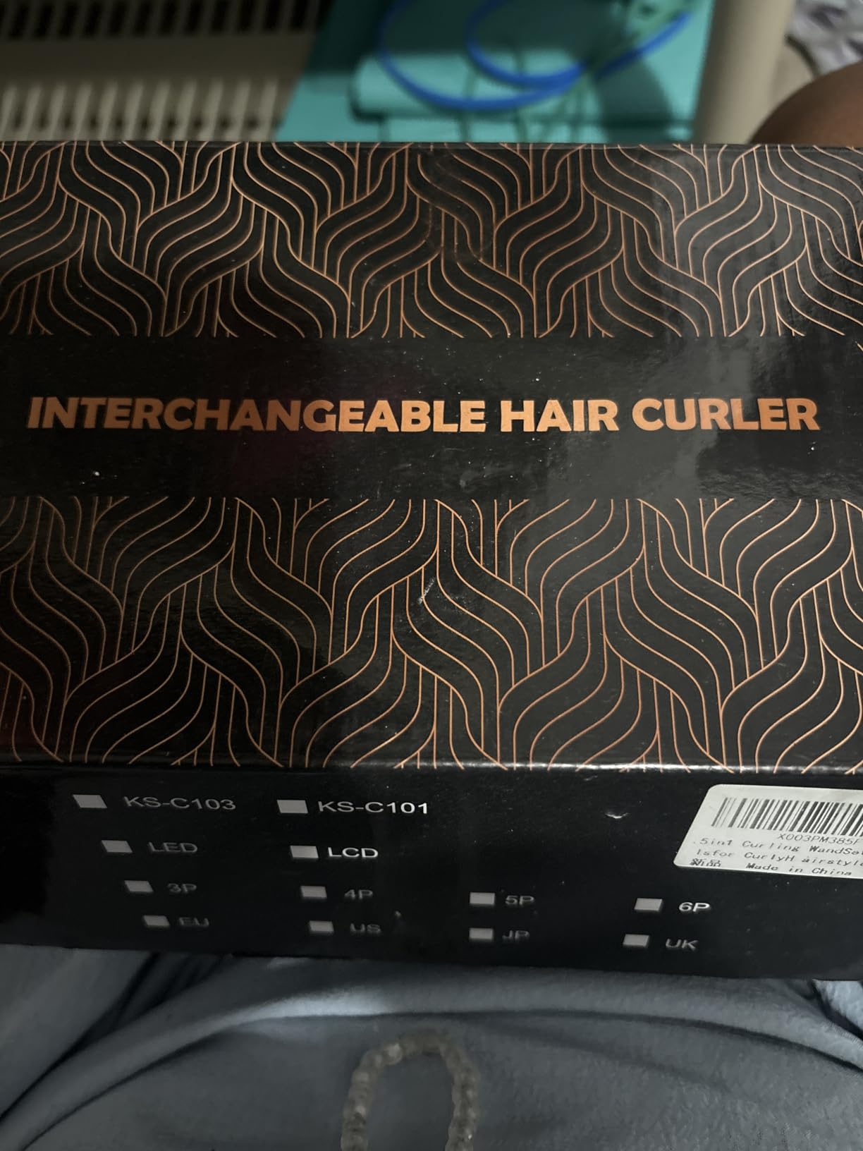 Wand Curling Iron Hair Crimper Tool, Emocci Pro Large 3 Barrels (0.35