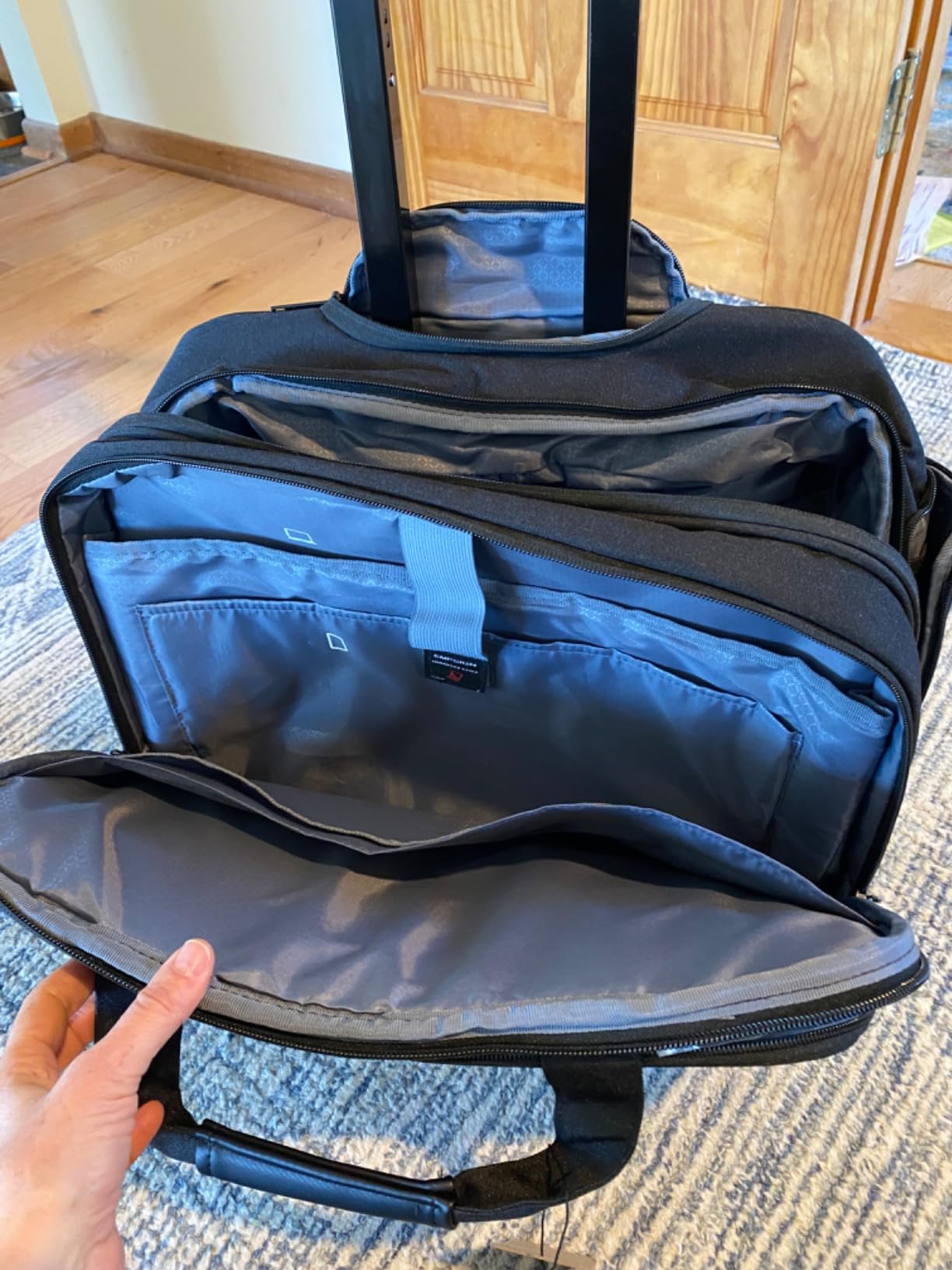 EMPSIGN 17.3 Inch Rolling Laptop Bag for Women/Men, Black | Waterproof Rolling Computer Bag, Carry-on Briefcase with Wheels, Personal Item Suitcase for Travel/Work/Business customer photo 1
