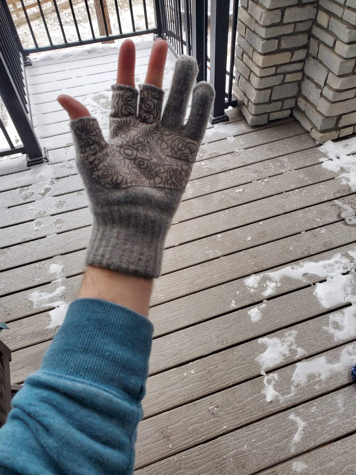 Palmyth Wool Fishing Gloves 3-Cut Fingerless for Men and Women Cold Weather customer photo 1