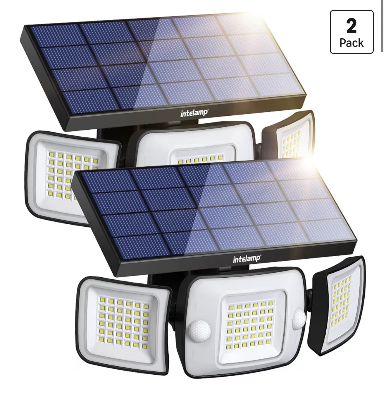 intelamp Solar Outdoor Lights, Motion Sensor with Dual Sensors Waterproof customer photo 2