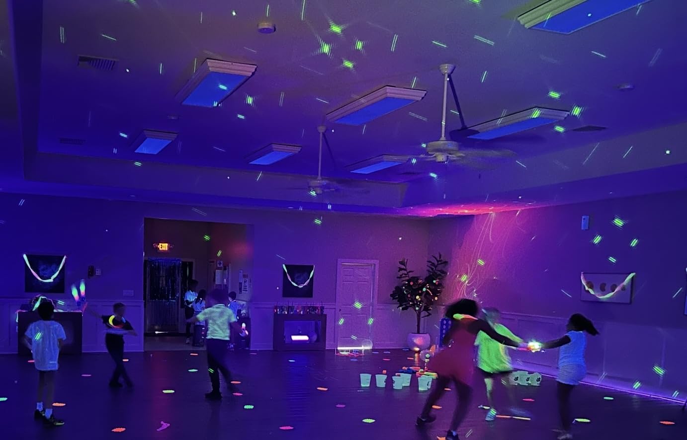 2-in-1 Disco Ball Party Lights with Remote, Sound Activated LED Strobe Light for Parties, USB Powered DJ Disco Light Projector for Room Decor, Glow Party Supplies, Birthday, Christmas, Club customer photo 2