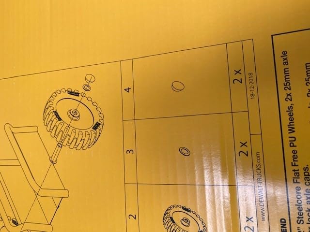 Dewalt Panel Truck Dolly Cart, 1,100-pound Weight Capacity, for Drywall, Plywood, Lumber, Sheetrock, and Doors, 7.25-inch Width Capacity, 12-inch No-Flat Wheels (DXWT-PS202) customer photo 1