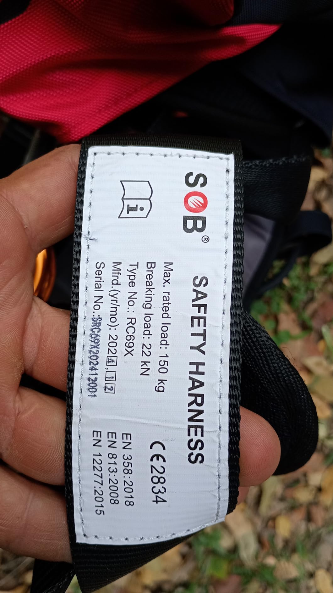 SOB Climbing Harness, Half Body Tree Climbing Harness Men,Thicken Widen Protect Waist Safety Harness for Arborist Harness,Working Rescuing at Height Safety Belt Harness customer photo 1