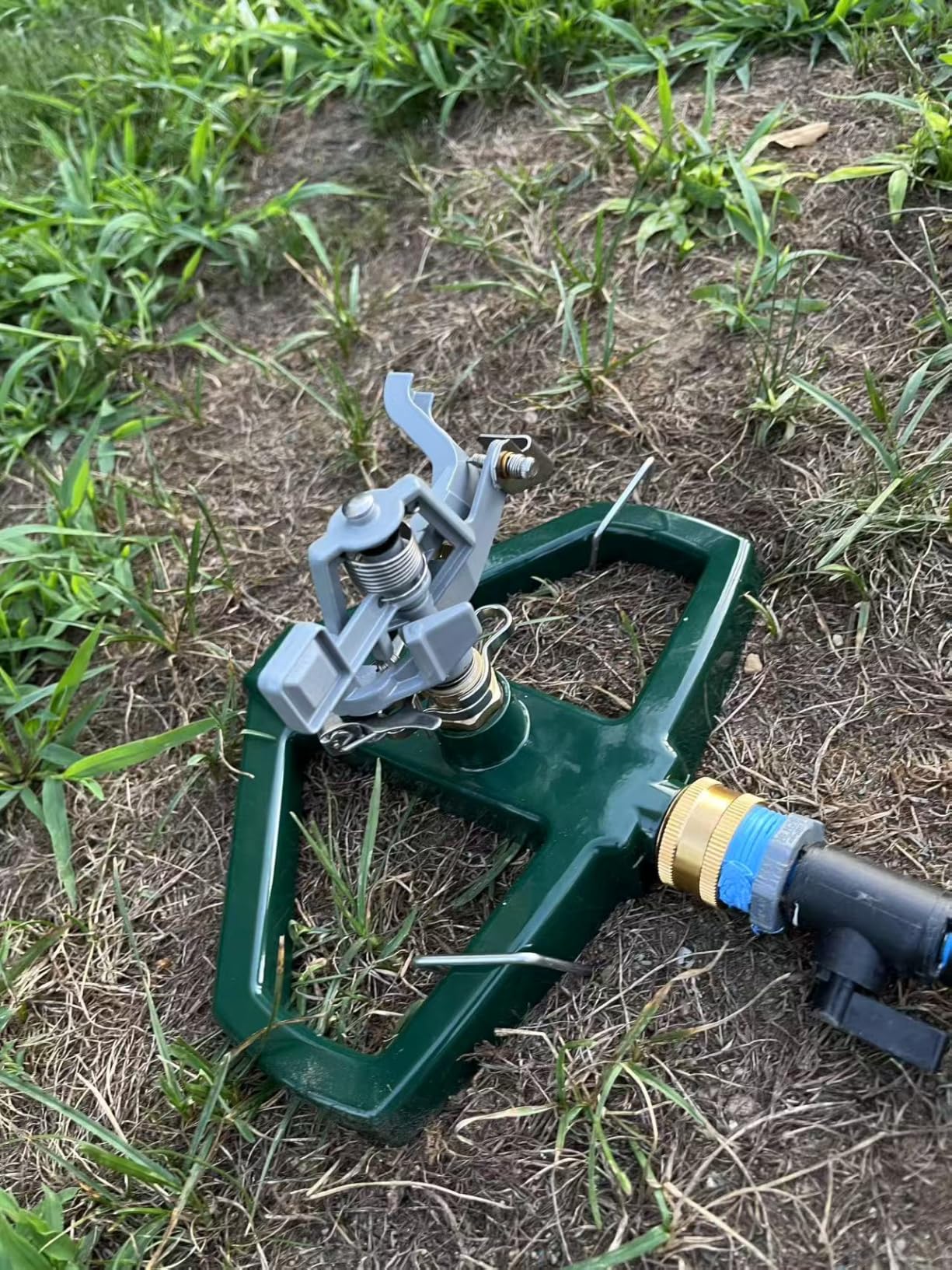STYDDI Heavy Duty Impact Pulsating Sprinkler for Yard, All Metal Adjustable Rotating Circular Impulse Lawn Sprinkler for Medium to Large Areas, Lawn and Garden, Coverage up to 5,800 Sq. Ft customer photo 2