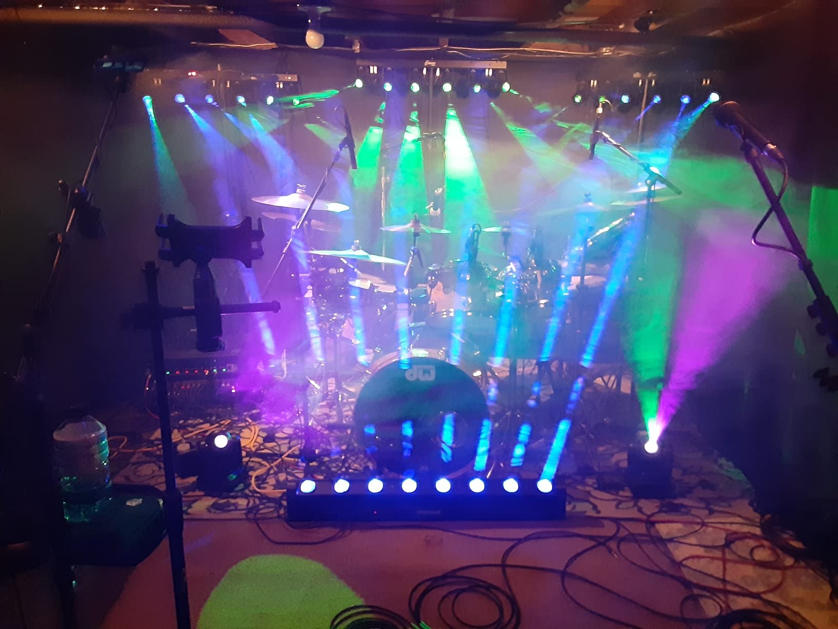 DJ Lights Party Lights, Gruolin RGB Full Color Laser Stage Light Music Sound Activated & DMX Control Patterns Projector, Perfect for Party Disco Bar Club Stage & DJ Lighting customer photo 2