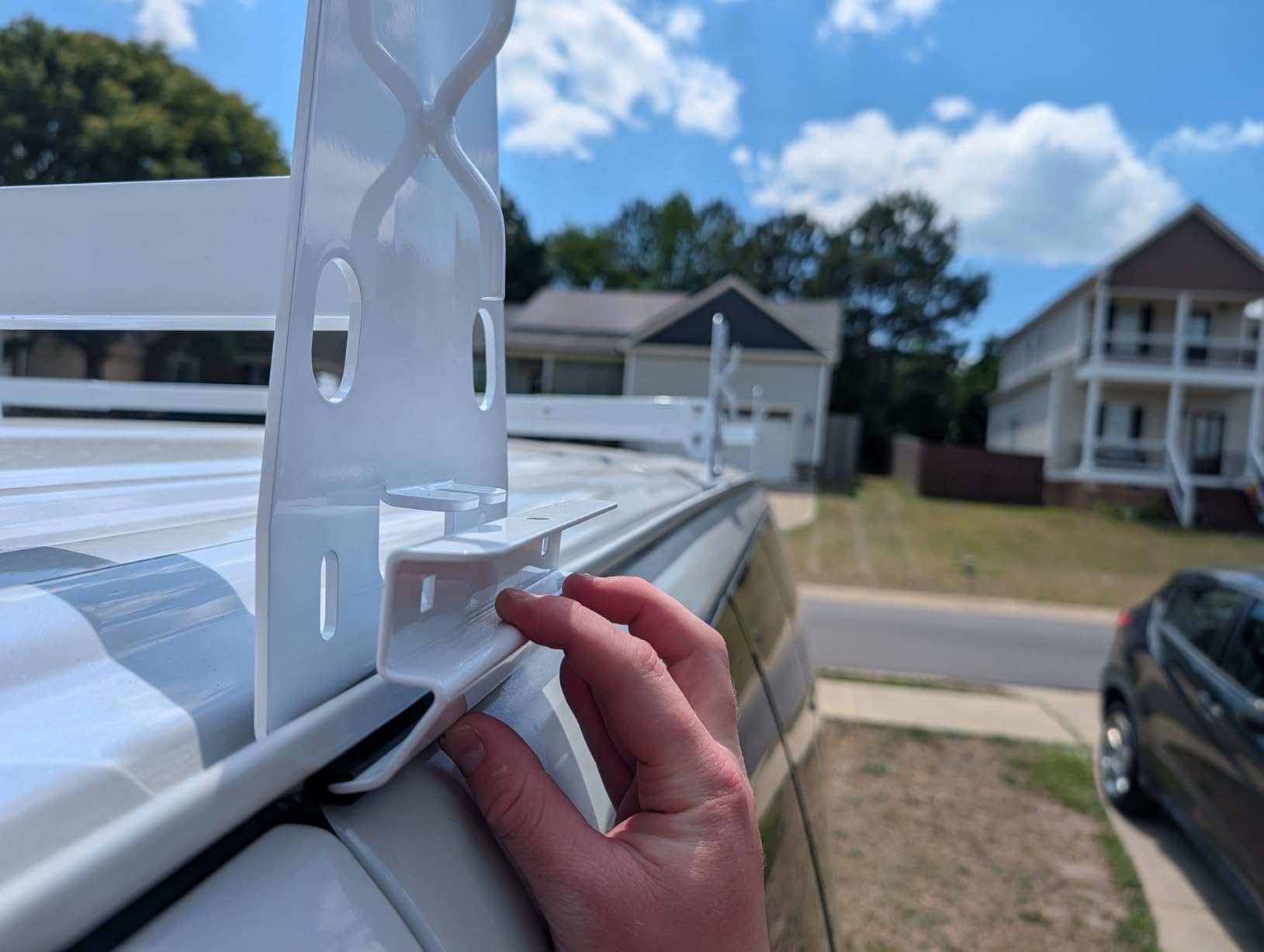 MELIPRON Van Roof Ladder Rack Fit for Chevy Express 1500/2500/3500, 850 lbs customer photo 1