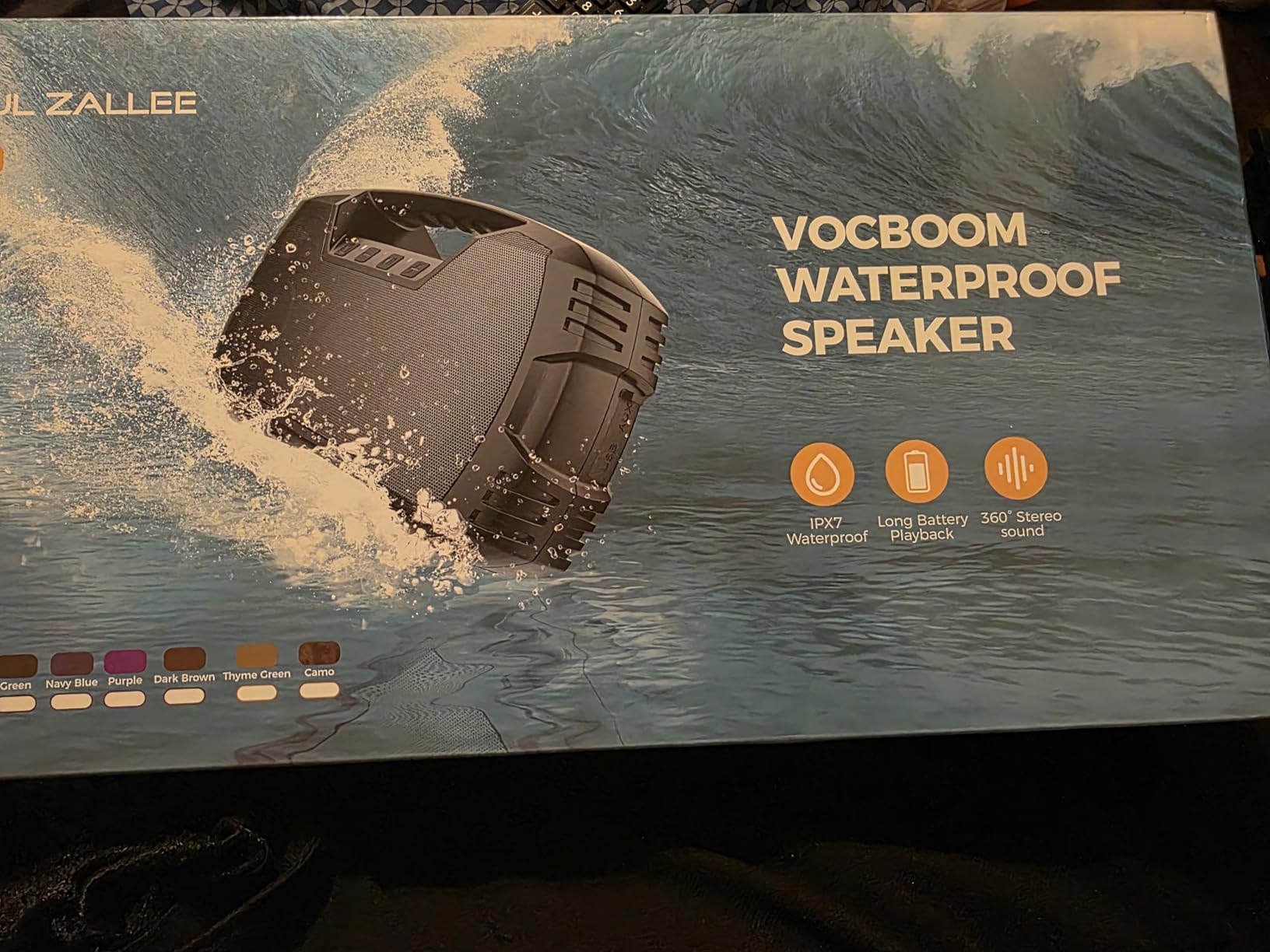 Outdoor Bluetooth Speaker, IPX7 Waterproof, 90W Peak, 32H, Black | Floating design, deep bass, TWS stereo, portable handle, rugged build for pool days, beach trips, kayaking, and hiking customer photo 2