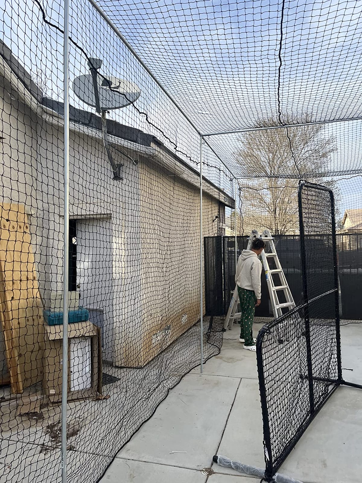 Fortress Baseball Batting Cage Nets | Heavy-Duty HDPP Fully Enclosed Baseball & Softball Cage Netting [14 Sizes & 3 Grade Options] – NET ONLY customer photo 1
