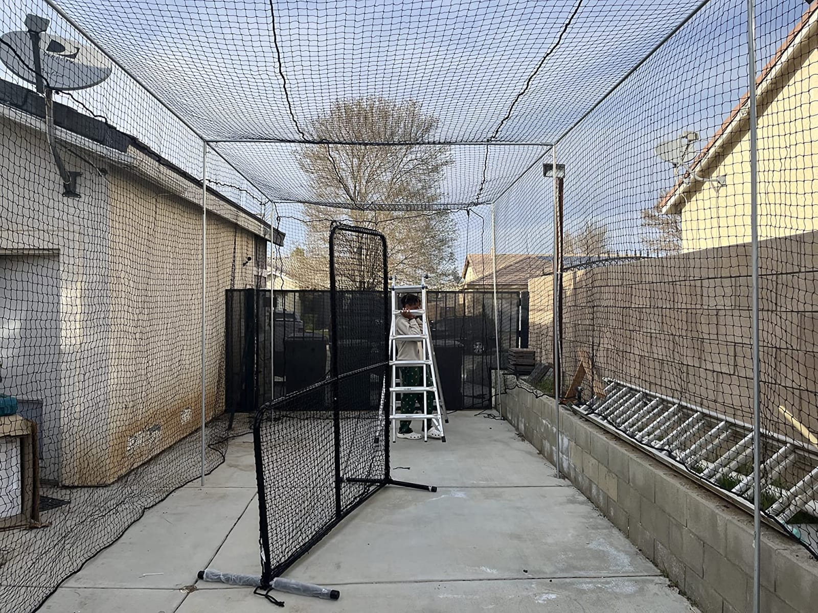 Fortress Baseball Batting Cage Nets | Heavy-Duty HDPP Fully Enclosed Baseball & Softball Cage Netting [14 Sizes & 3 Grade Options] – NET ONLY customer photo 2