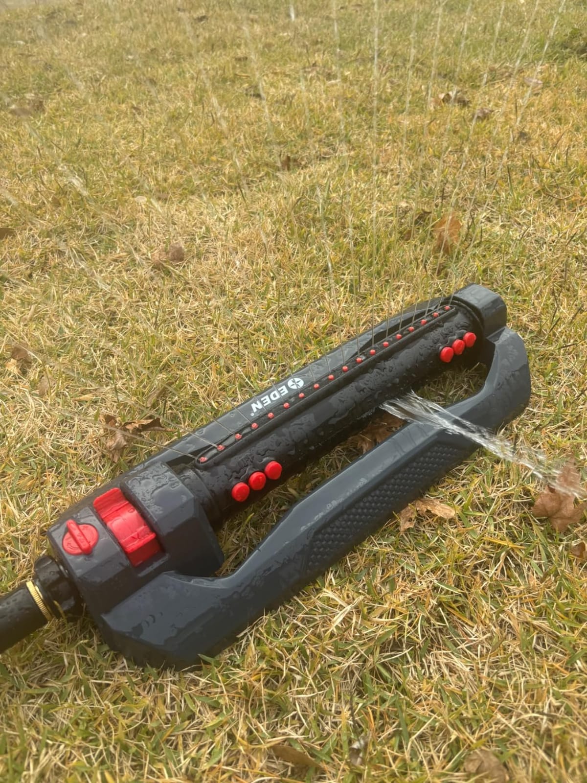 Eden 96212 Turbo Oscillating Sprinkler | Covers Up to 4,400 sq. ft., 18 Precision Nozzles, Adjustable Range, Flow Control, Triple Nozzle Width Switches, Turbo Drive Motor, Quick Connect Bundle customer photo 1