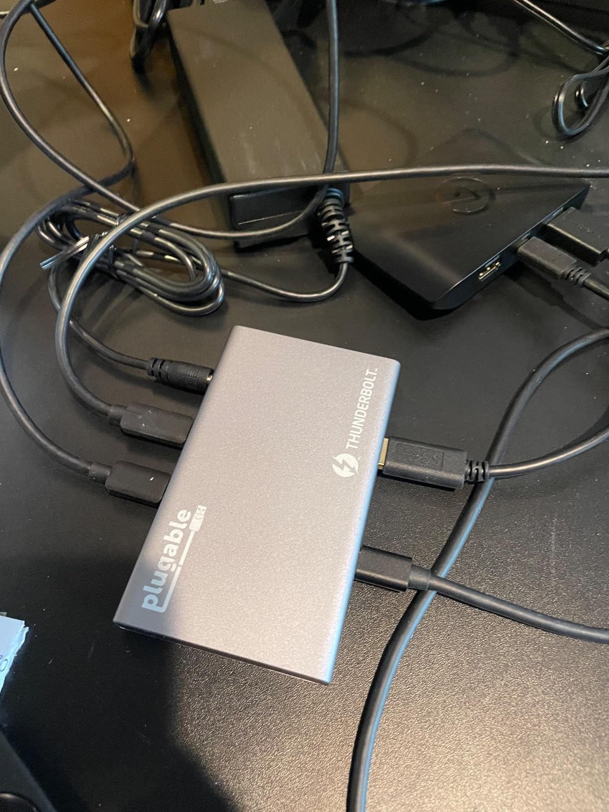 Plugable 5-in-1 Thunderbolt 4 Hub, Single 8K or Dual 4K Display, 4K HDMI Adapter Included, Thunderbolt 4/3, USB4,USB-C Expansion for Modern Mac and Windows Systems, Driverless customer photo 1