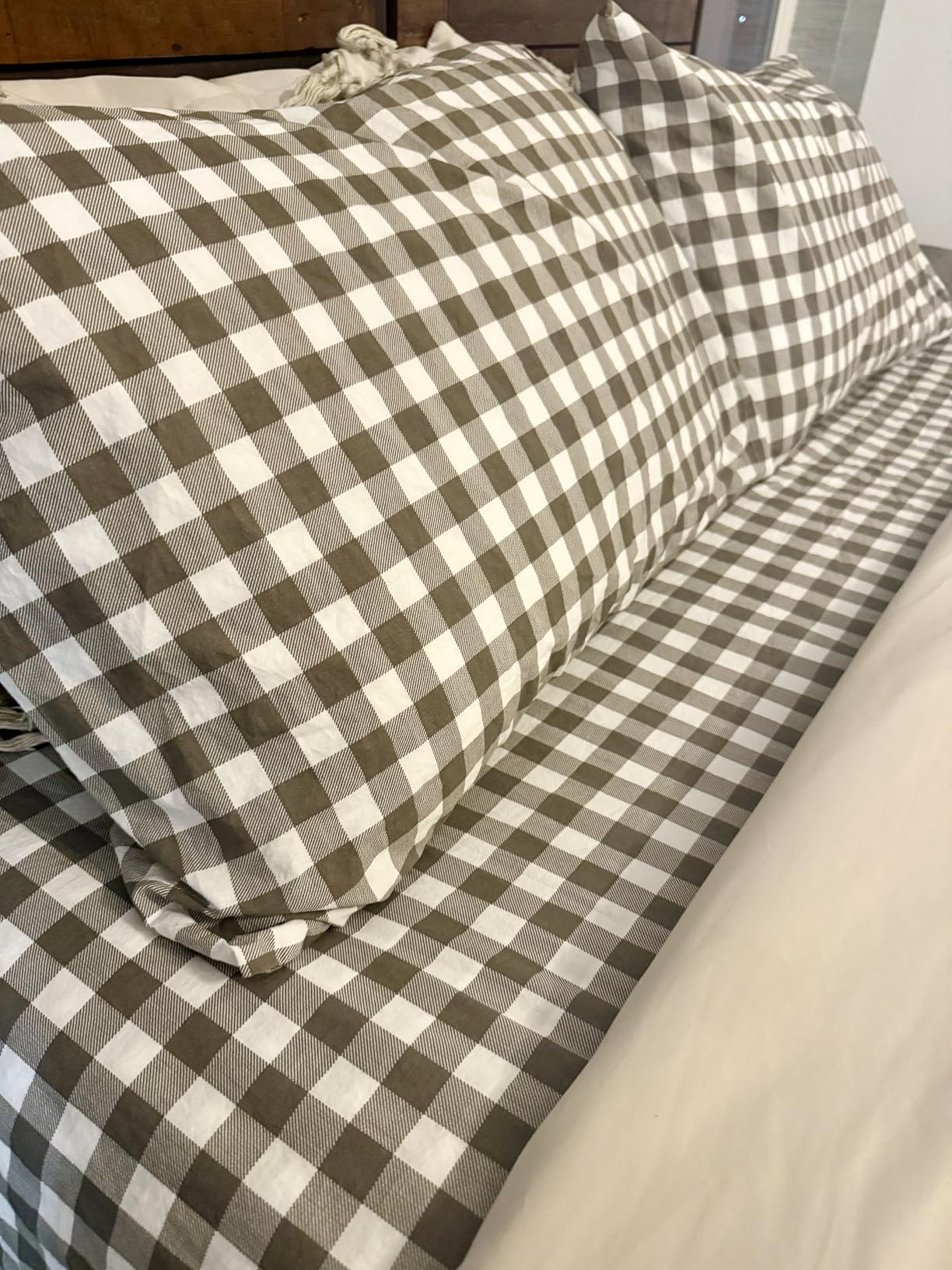 Eddie Bauer - Queen Sheets, Cotton Percale Bedding Set, Crisp & Cool Home Decor (Ticking Stripe Light Blue) customer photo 1