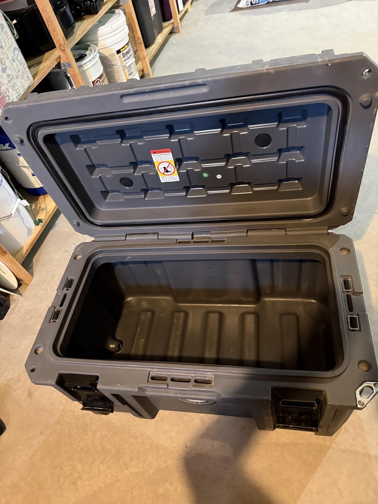 Overland Vehicle Systems 40100021 Dark Gray 117 QT Dry Box Storage with Drain and Bottle Opener | Waterproof Seal | Heavy-Duty Latches and Nylon Handles | Keeps Gear Safe, Dry and Organized customer photo 1