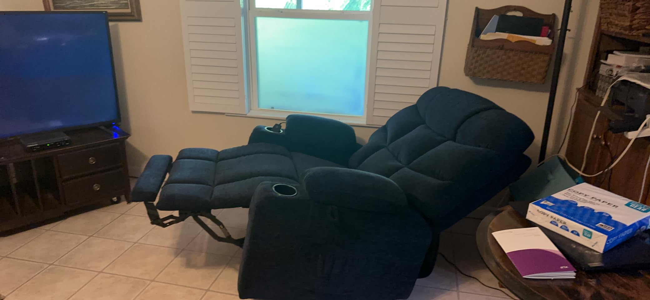 MCombo Power Lift Recliner for Elderly, Fabric 7287 (Burgundy, Medium) customer photo 1