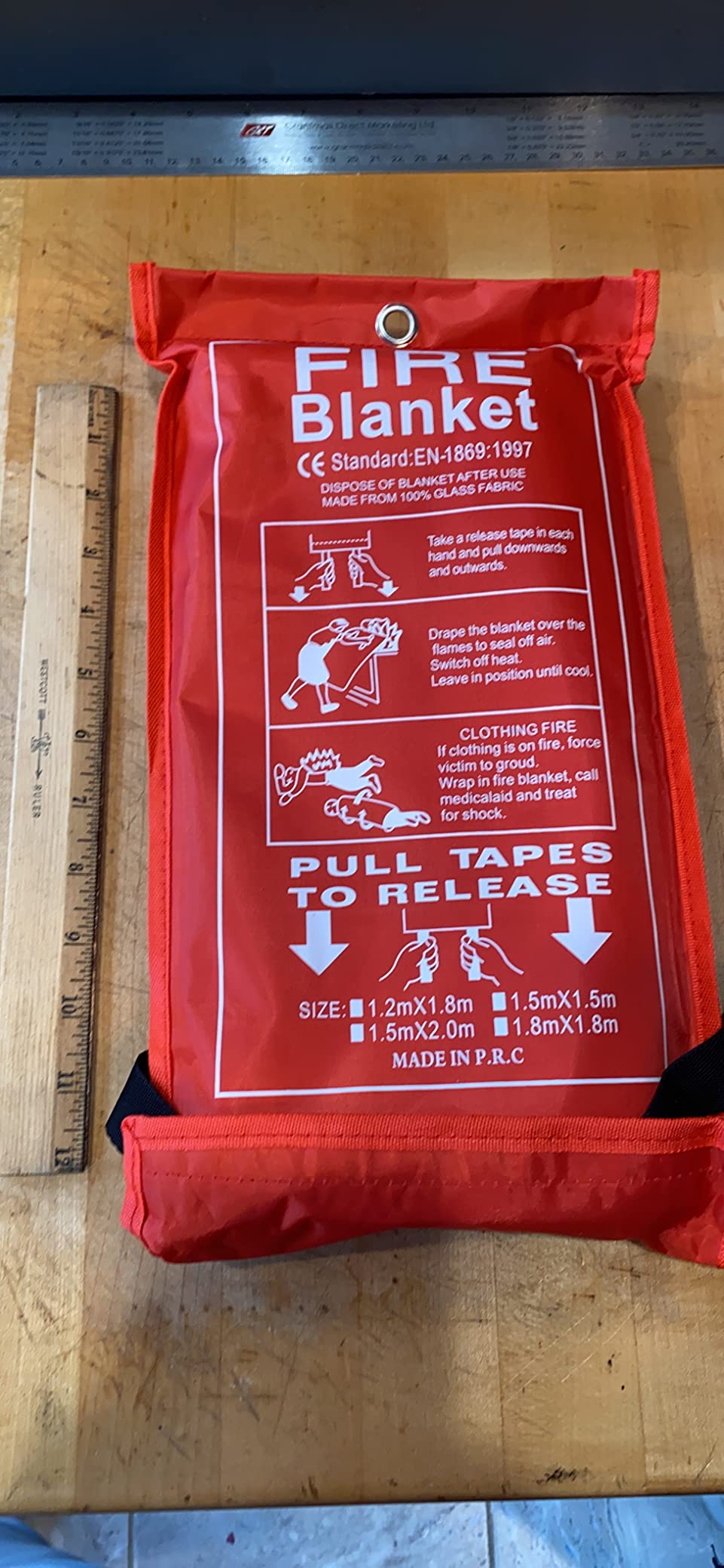 FLASLD Large Fire Blanket for Home and Kitchen, 6 ft x 8 ft Fiberglass Welding Blanket Emergency for People, Flame Retardant Protection and Heat Insulation customer photo 1