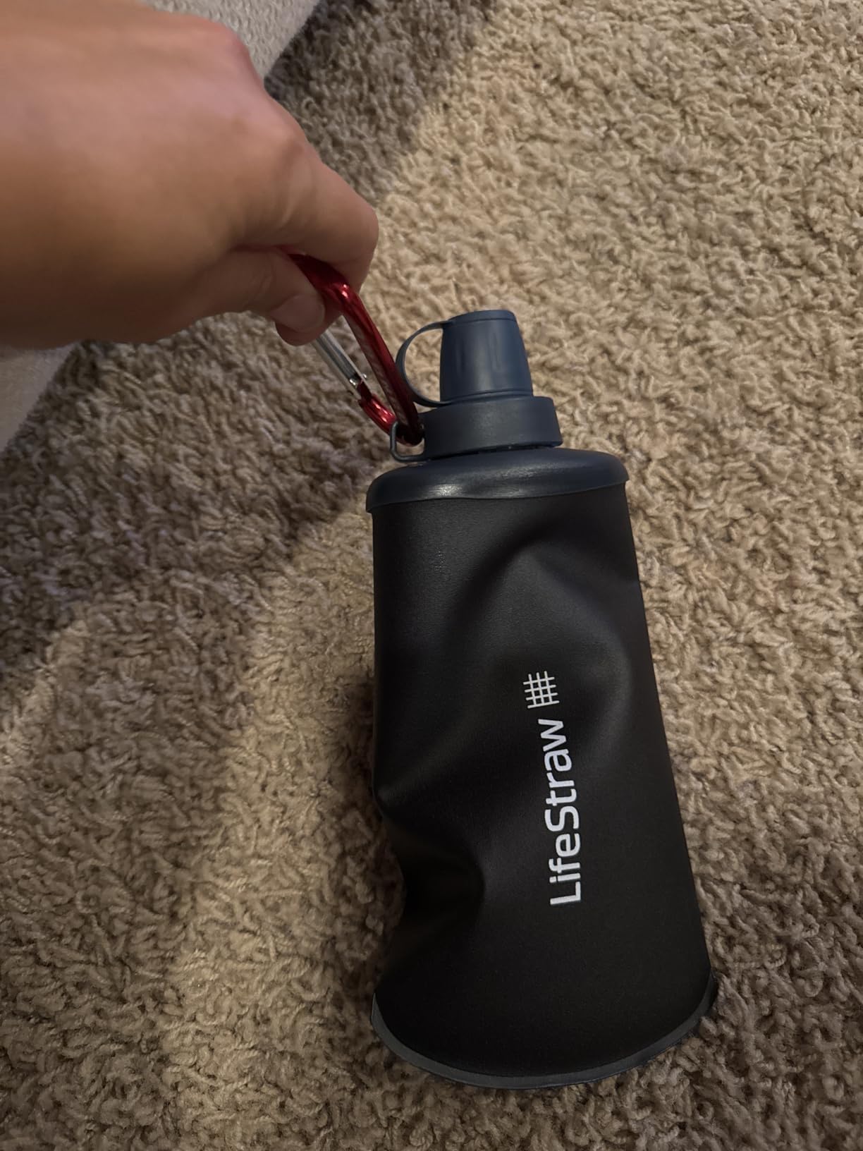 LifeStraw Peak Squeeze Filter Bottle, 650 ml, Dark Mountain Gray customer photo 1