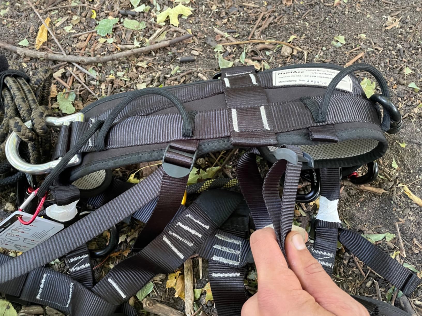 Climbing belts, Thicken Professional Large Size Safety Seat Belts for Tree Climbing, Rescuing Work, Rappelling and Other Outdoor Adventure Activities customer photo 2