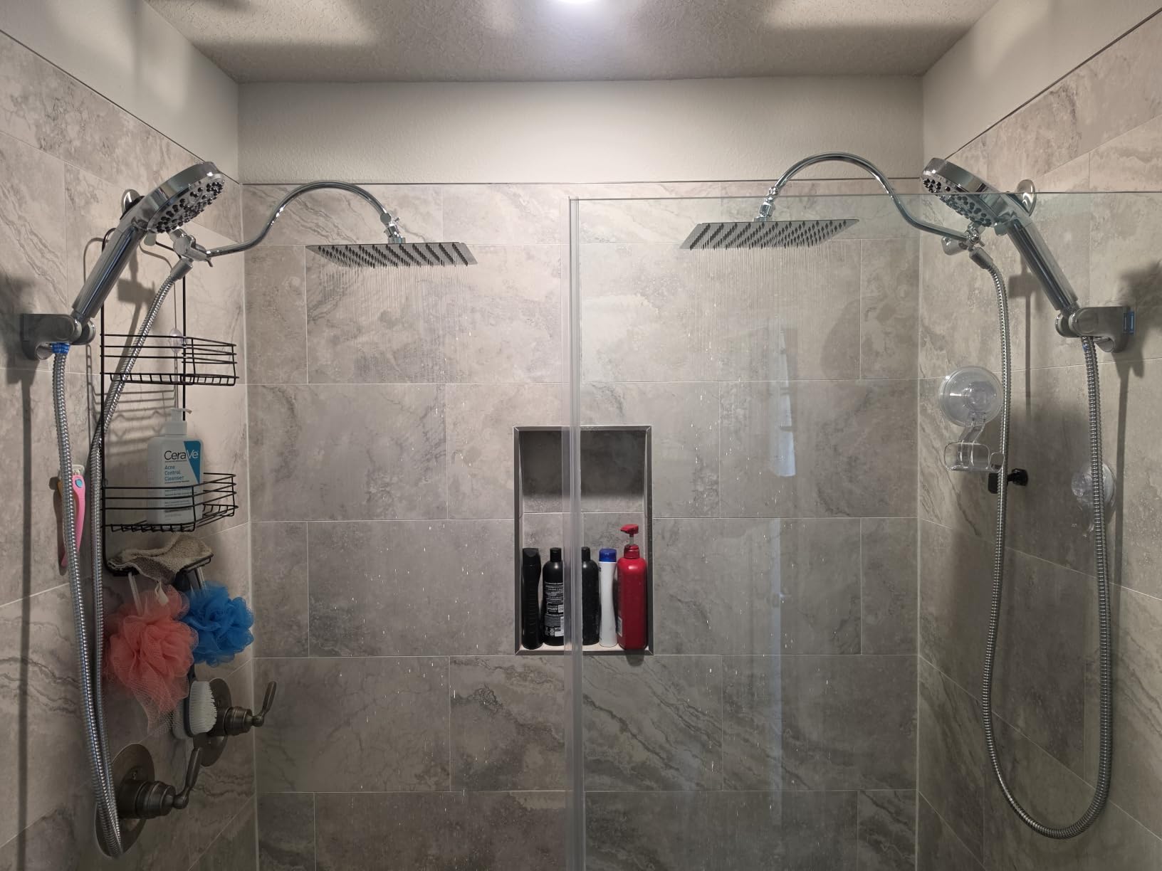 Hibbent All Metal cUPC Certified High Pressure Rainfall 10'' Shower Head | Bathroom Dual Shower Heads with Handheld 10 Sprays Combo, 12'' Adjustable Extension Arm, 71'' Hose, Shower Holder, Chrome customer photo 1