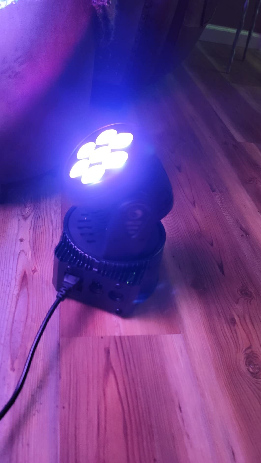 U'King Moving Head Light RGBW Stage Lighting DJ Lights 7 x 10W LED Beam Spotlight 9/14 CH Wash Light with DMX and Sound Activated for Party Church Wedding Bar Christmas Halloween Disco (2 Pack) customer photo 1