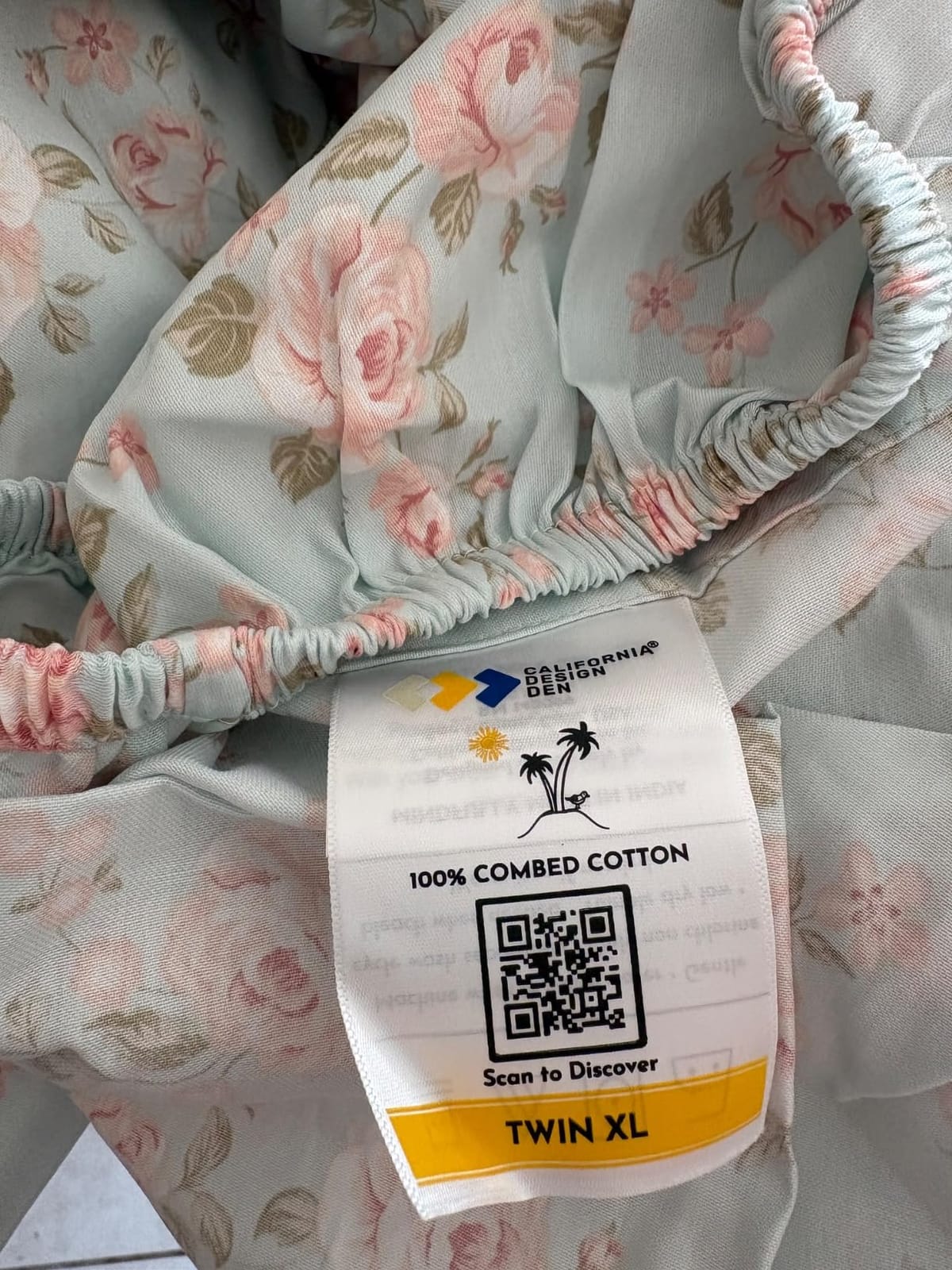 Soft Natural 100% Cotton Sateen Queen Bed Sheets, 4 Pc Set, Blue Hydrangea | Backed by Good Housekeeping Seal, Light & Breathable For Hot Sleepers, 14