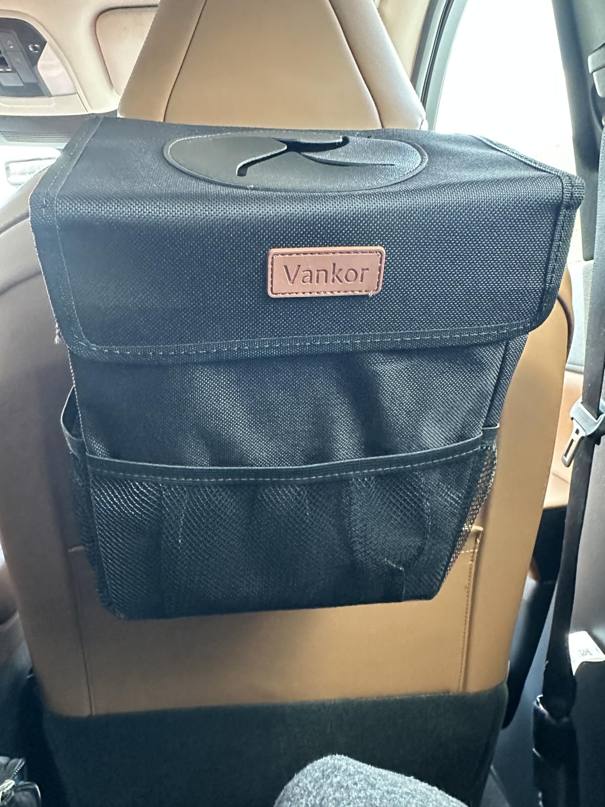 Vankor Car Trash Can with Lid Leak Proof Car Accessories for Women customer photo 2